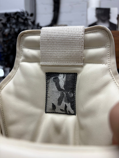 AW2024 Rick Owens ‘Mega Bumper’ Geobasket Milk Leather High Top Sneakers