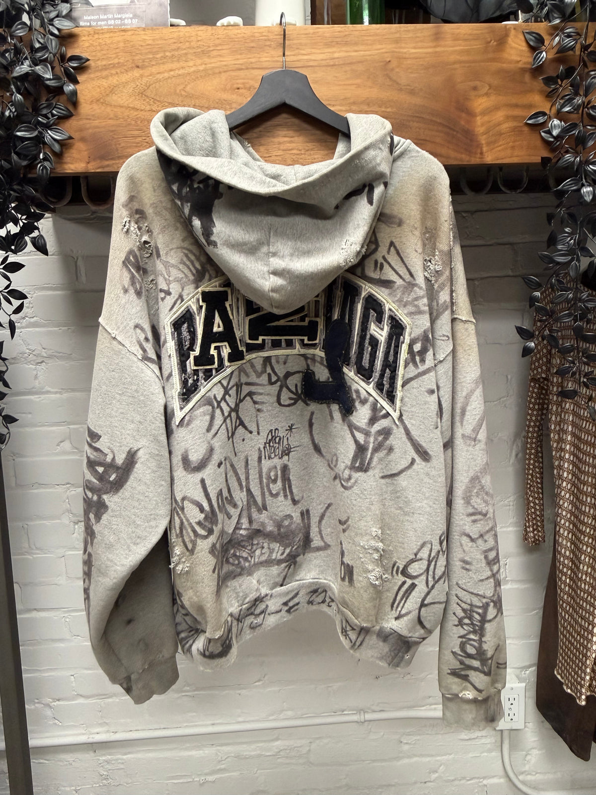 SS2023 Balenciaga ‘Skater’ Grey Zip-Up Hoodie