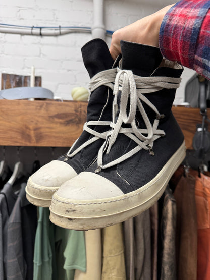 Rick Owens DRKSHDW Canvas ‘Pentagram’ Lace Sneakers