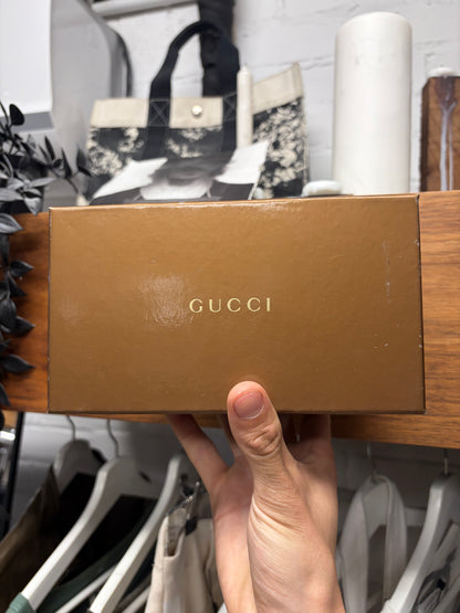 2000s Gucci Black ‘Horsebit Belt’ Oval Shape Sunglasses