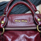 Miu Miu Oxblood Red Leather Bow Bag