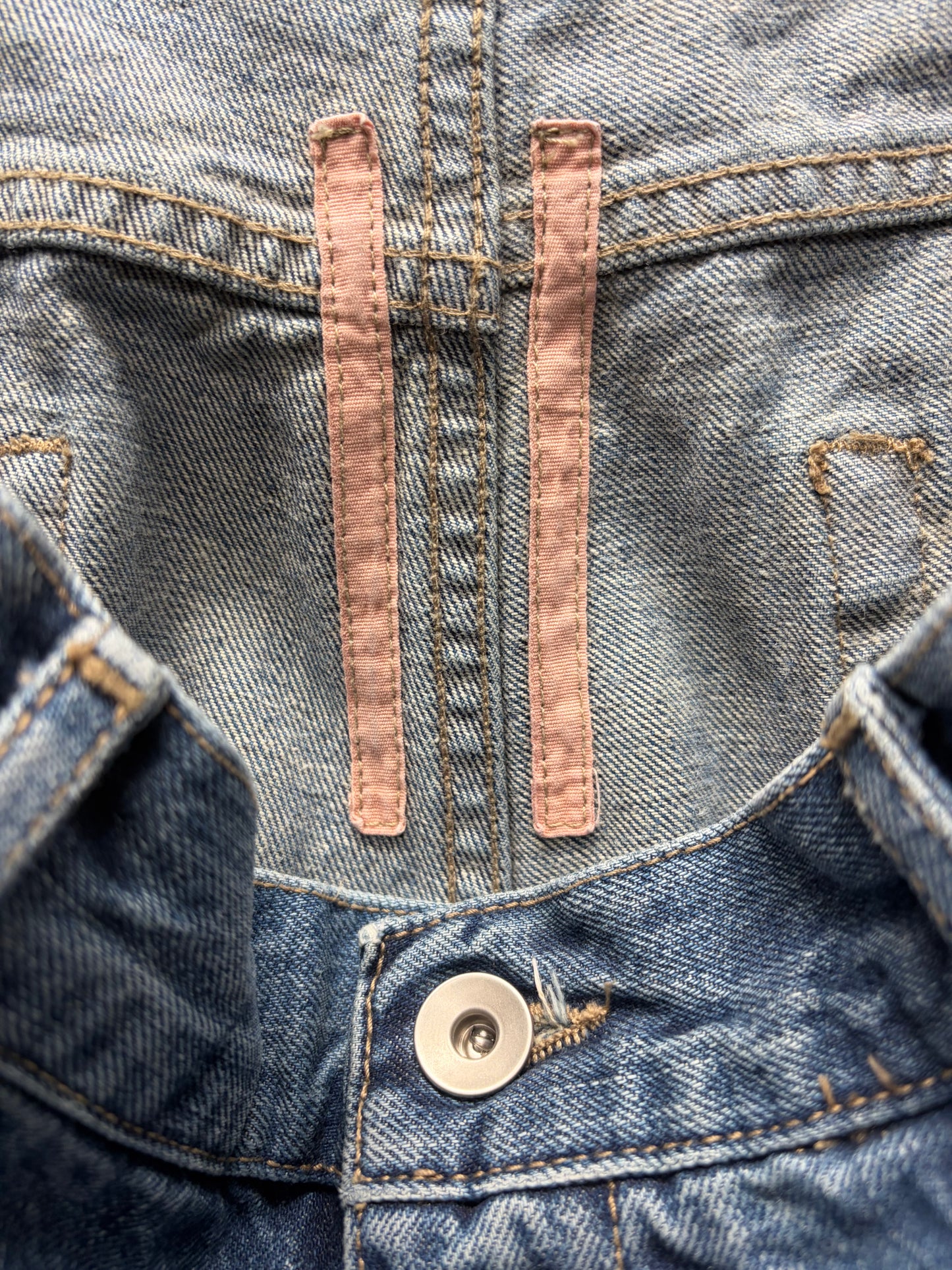 Rick Owens ‘Granbury’ Washed Blue Indigo Bootcut Jeans