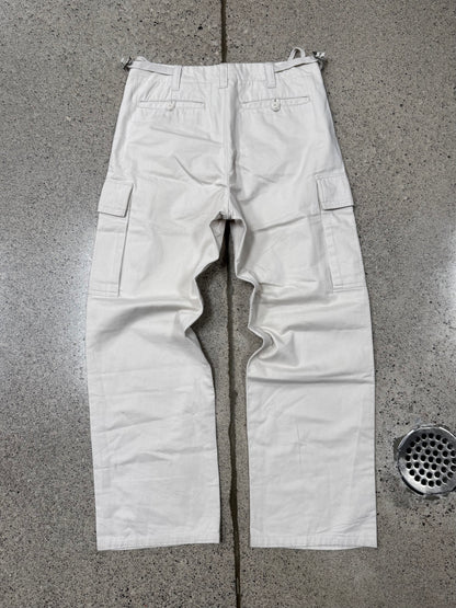 Vintage Helmut Lang Wide Leg White Cargo Pants
