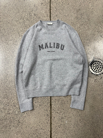 SS2019 Saint Laurent ‘Malibu’ Heather Grey Sweatshirt