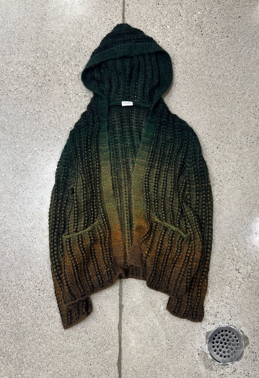 AW2020 Saint Laurent ‘Baja’ Gradient Mohair Knit Hoodie