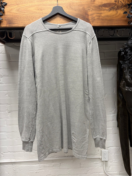 Rick Owens DRKSHDW Heavy Cotton Grey Long Sleeve Shirt