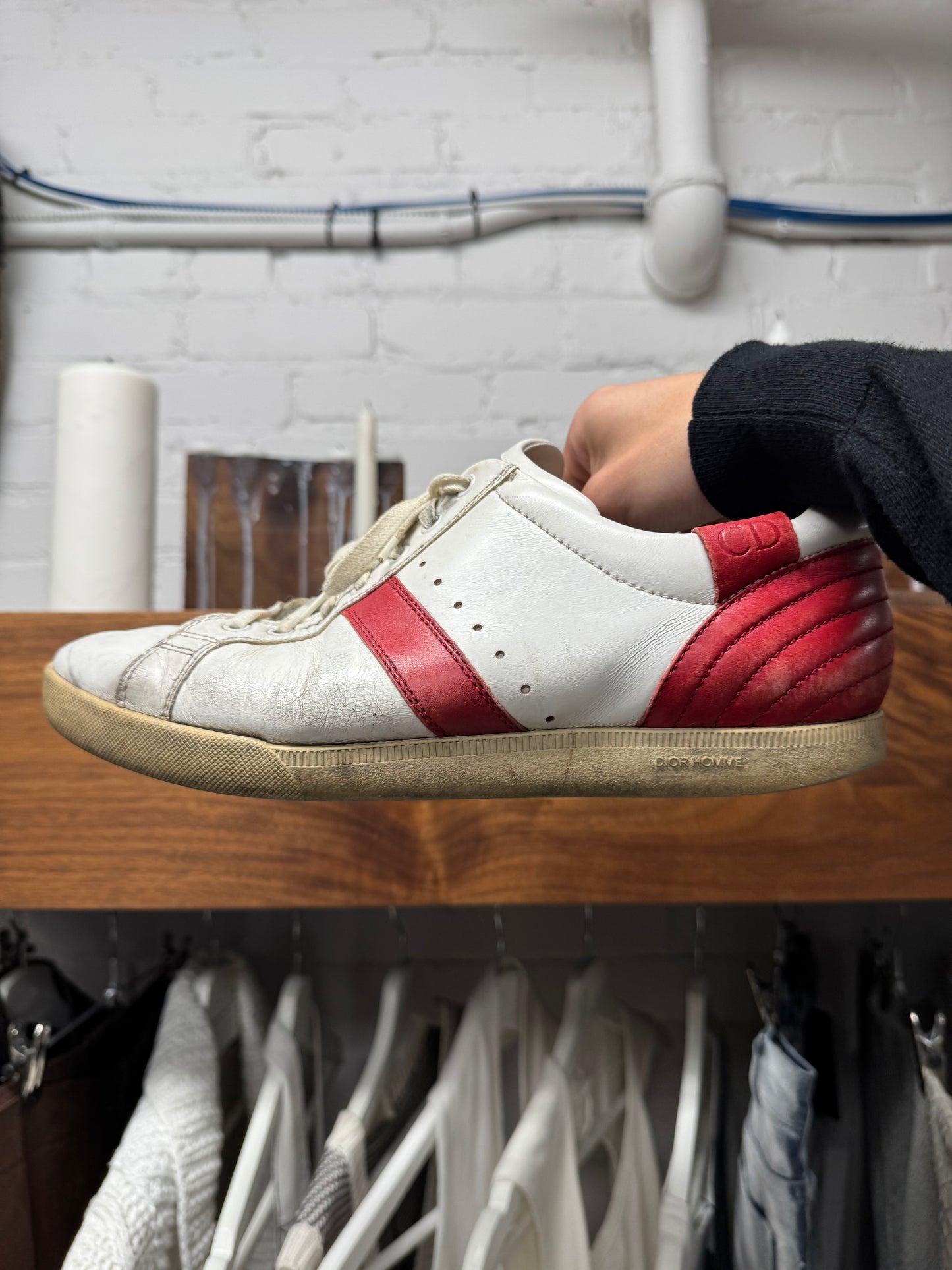 2005 Dior Homme by Hedi Slimane Leather ‘B12’ Low Top Sneakers