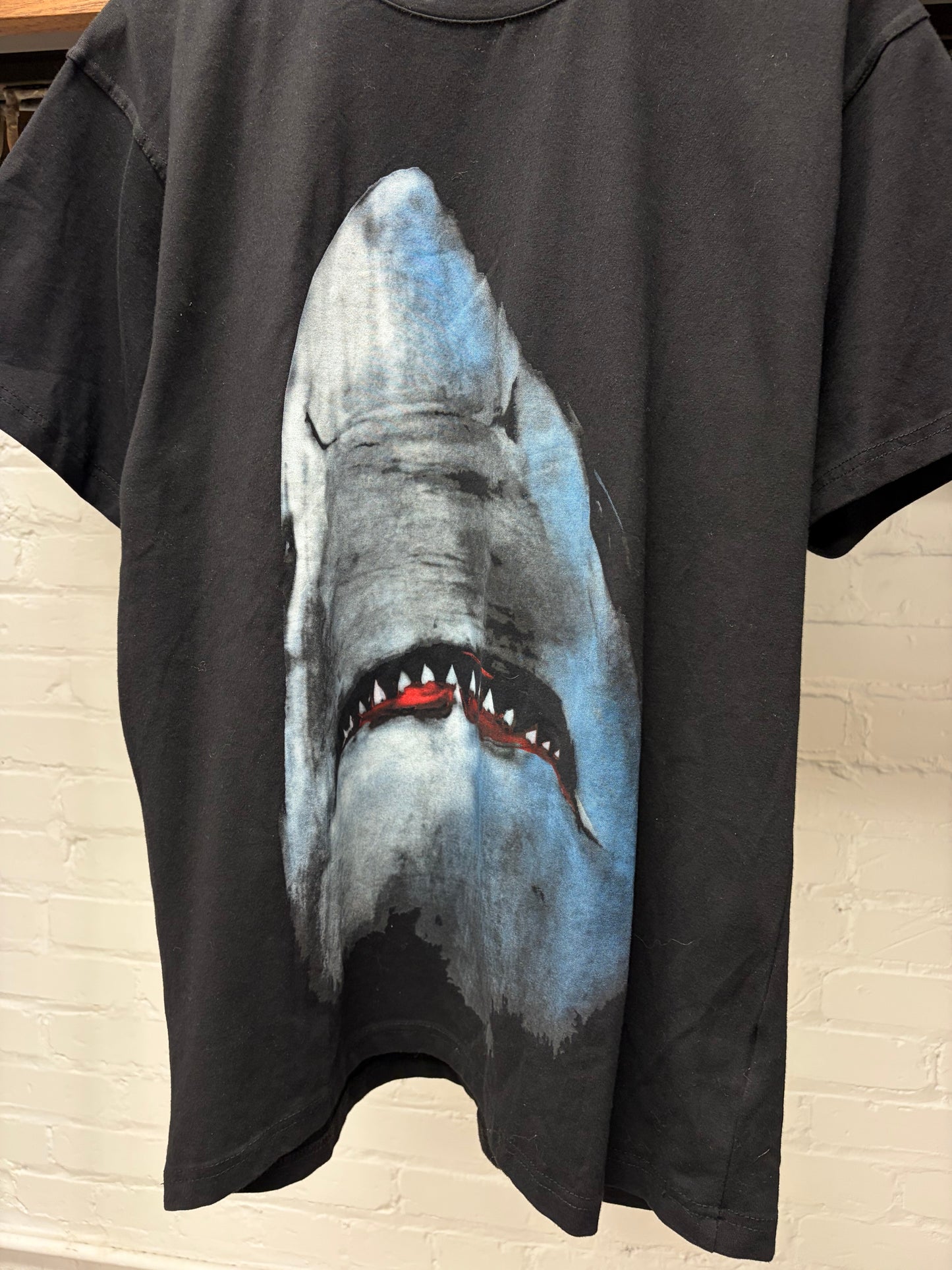 SS2016 Givenchy by Ricardo Tisci ‘Shark’ Black Graphic T-Shirt