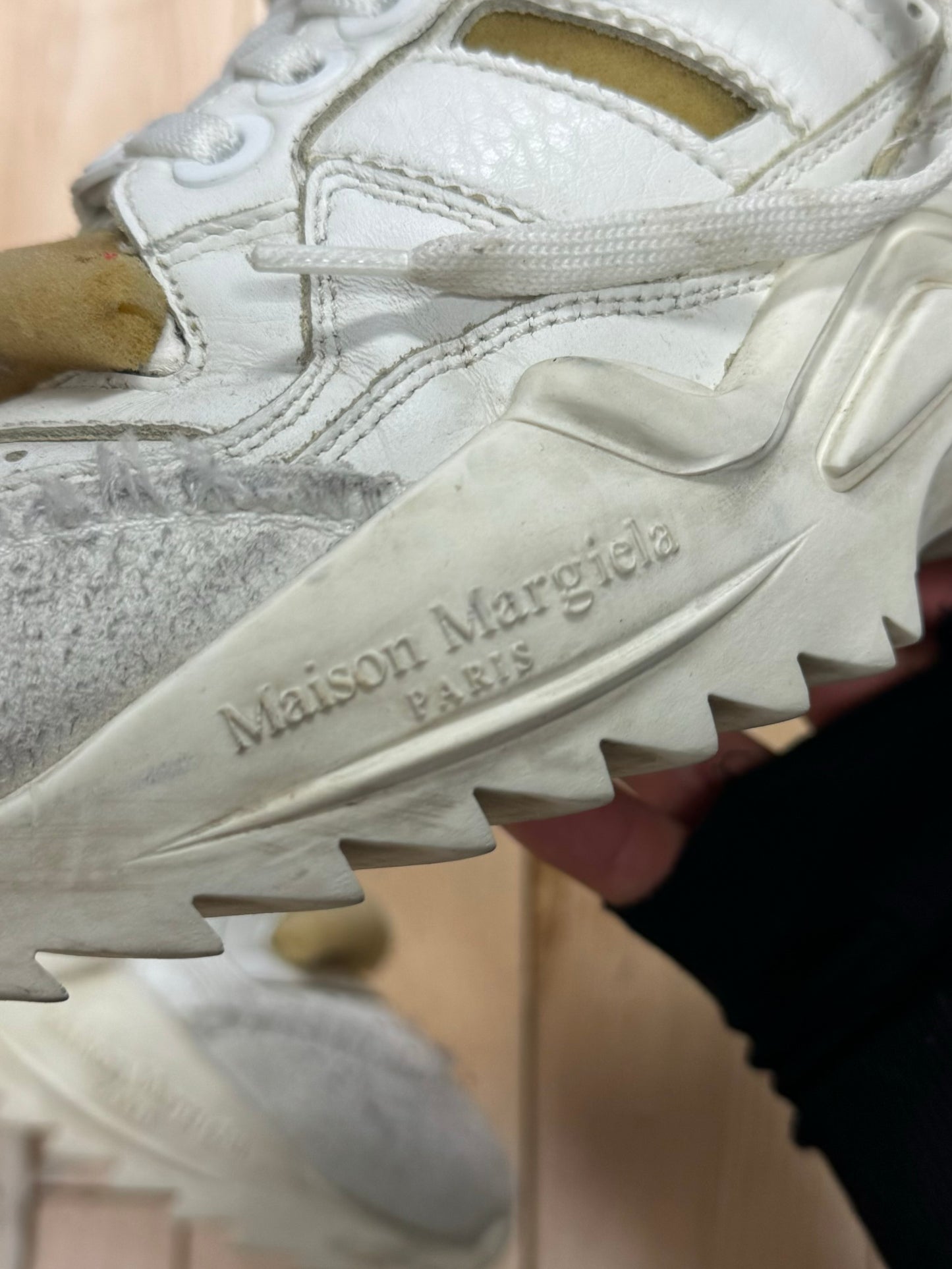 Maison Margiela ‘RetroFit’ Distressed Low Top Sneakers