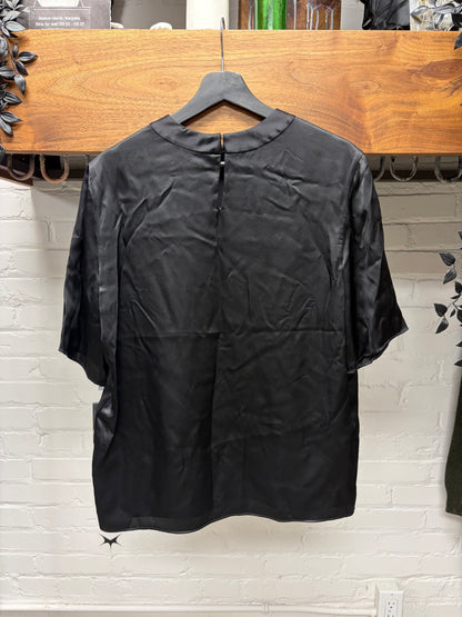 Saint Laurent Black Silk Short Sleeve Shirt