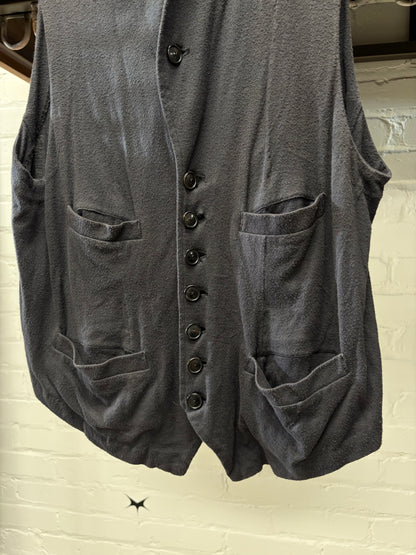 SS2007 Number (N)ine ‘Birds’ Cashmere Blend Black Casual Layering Vest