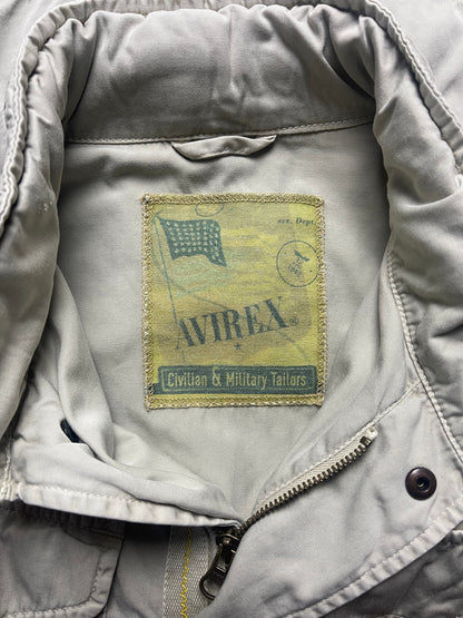 Avirex M-65 Washed Grey Military Jacket