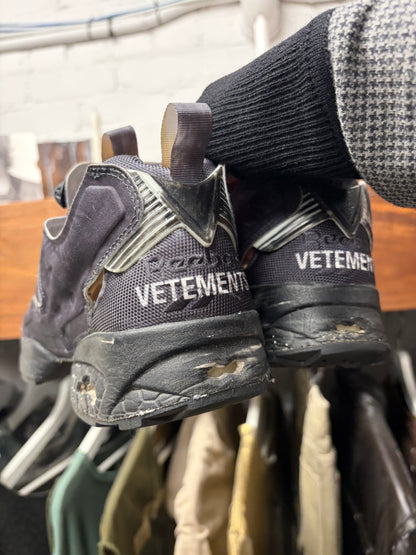 Vetements x Reebok Dark Purple ‘Instapump’ Low Top Sneakers