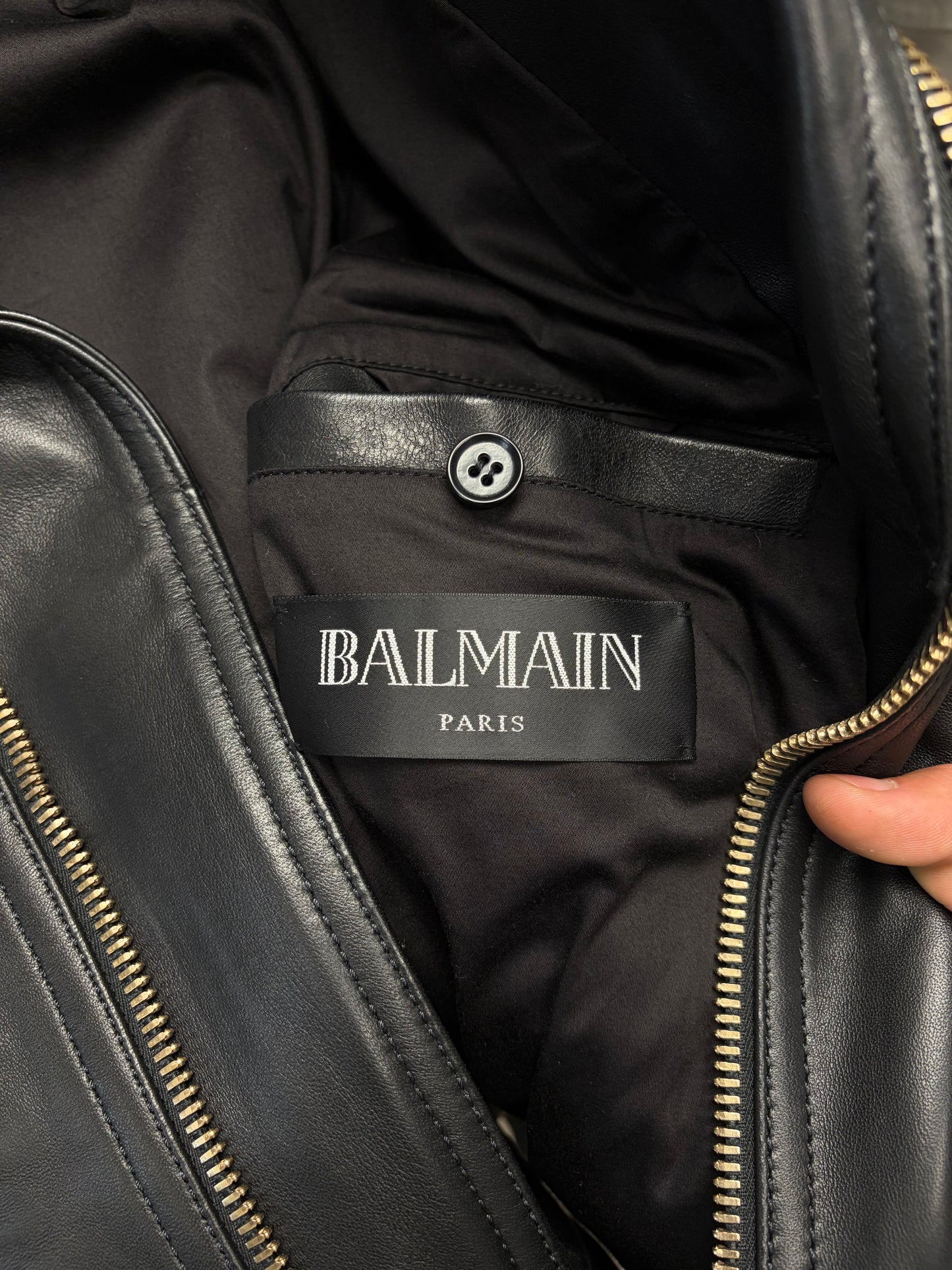 Balmain by Olivier Rousteig ‘Corset Lace’ Leather Biker Jacket