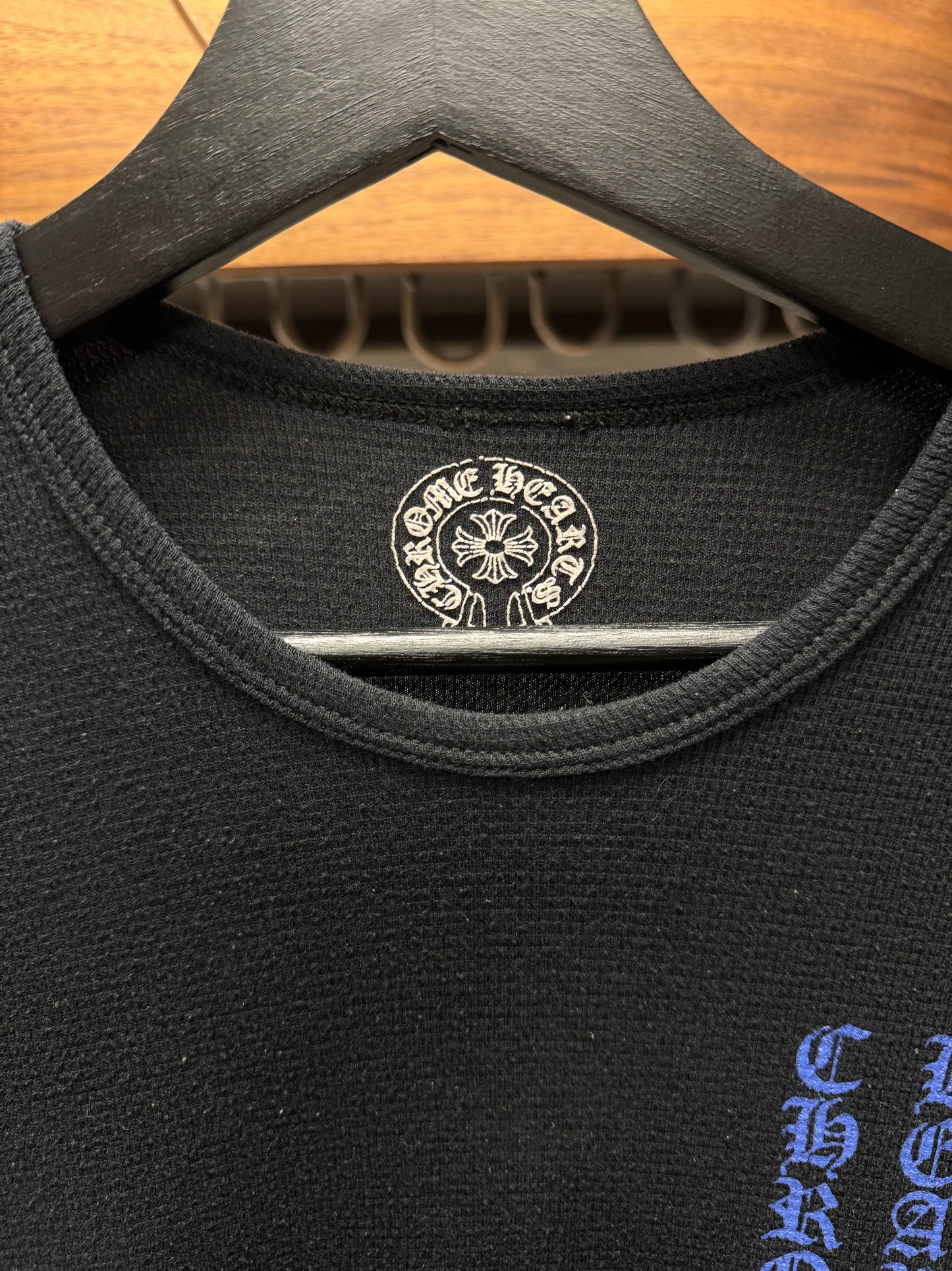 Chrome Hearts ‘Thermal’ Black/Blue Star Logo Long Sleeve Shirt