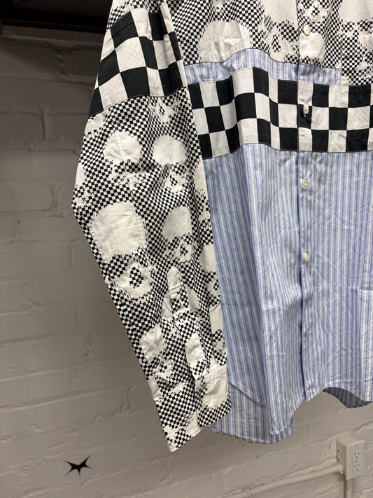 SS2011 Comme Des Garçons Homme Plus ‘Skulls & Stripes’ Button Up Shirt
