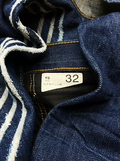 Spring Summer 2004 Y-3  Yohji Yamamoto x Adidas 3 Stripe ‘Slash’ Selvedge Denim