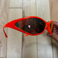 Balenciaga Xpander Orange Tinted Wraparound Sunglasses