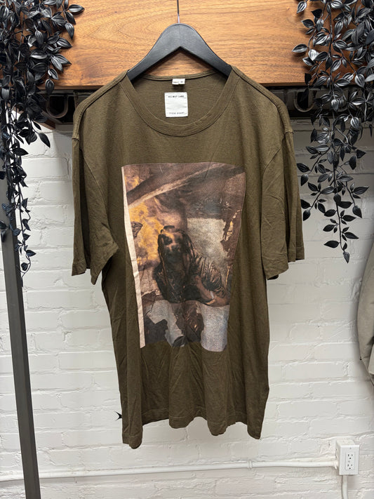 Helmut Lang by Travis Scott Brown Graphic T-Shirt