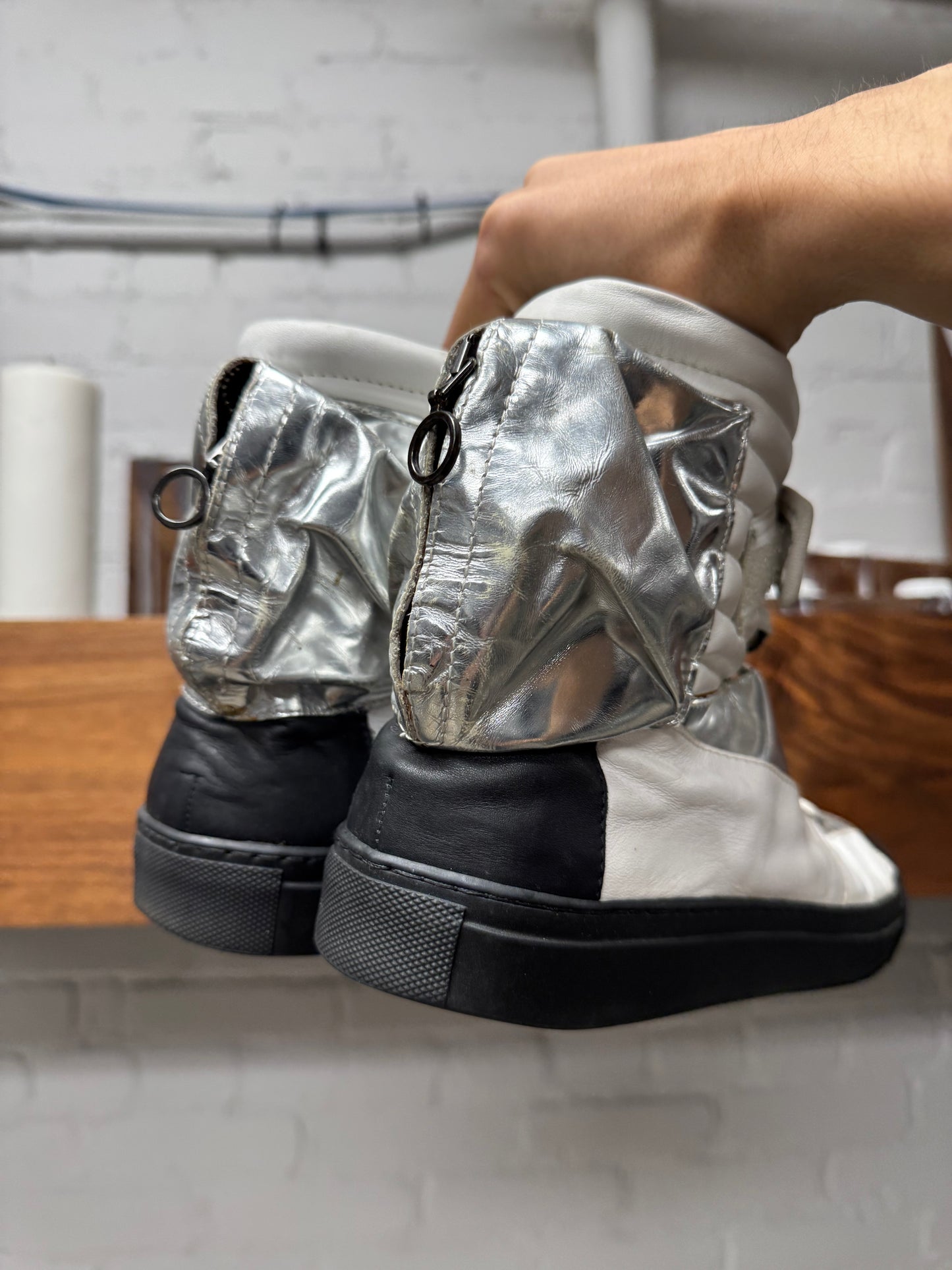 SS2007 Raf Simons ‘Astronaut’ White/Silver Cargo Sneakers
