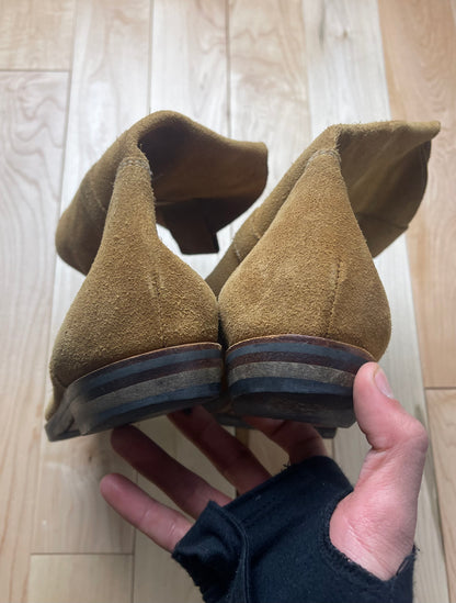 Maison Margiela Pointed Toe Brown Suede Western Boots