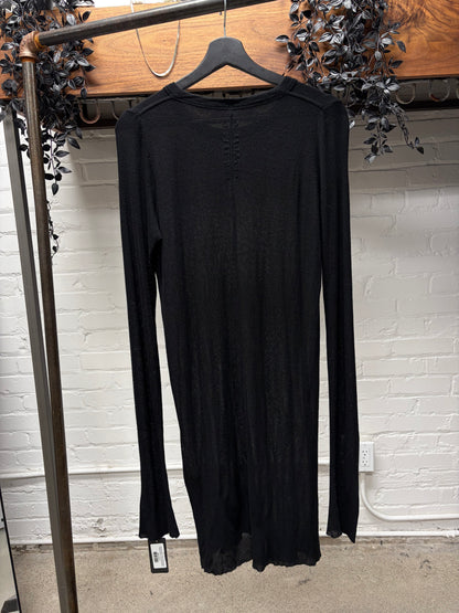 AW2016 Rick Owens ‘Mastadon’ Ribbed Black Long Sleeve Shirt