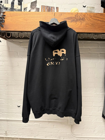 2023 Balenciaga ‘Hand Drawn’ BB Icon Logo Black Hoodie