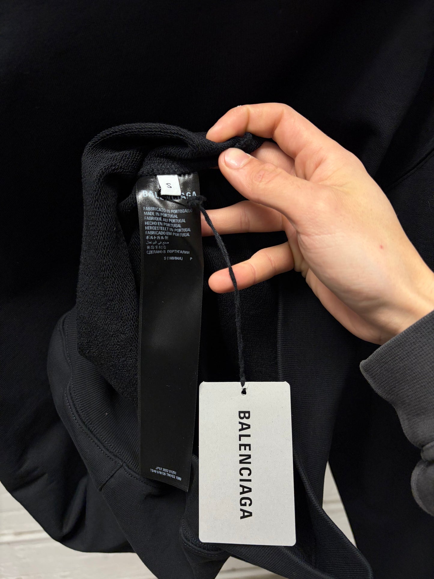 AW2023 Balenciaga ‘Mudshow’ Black ‘Gaffer Tape’ Pullover Hoodie