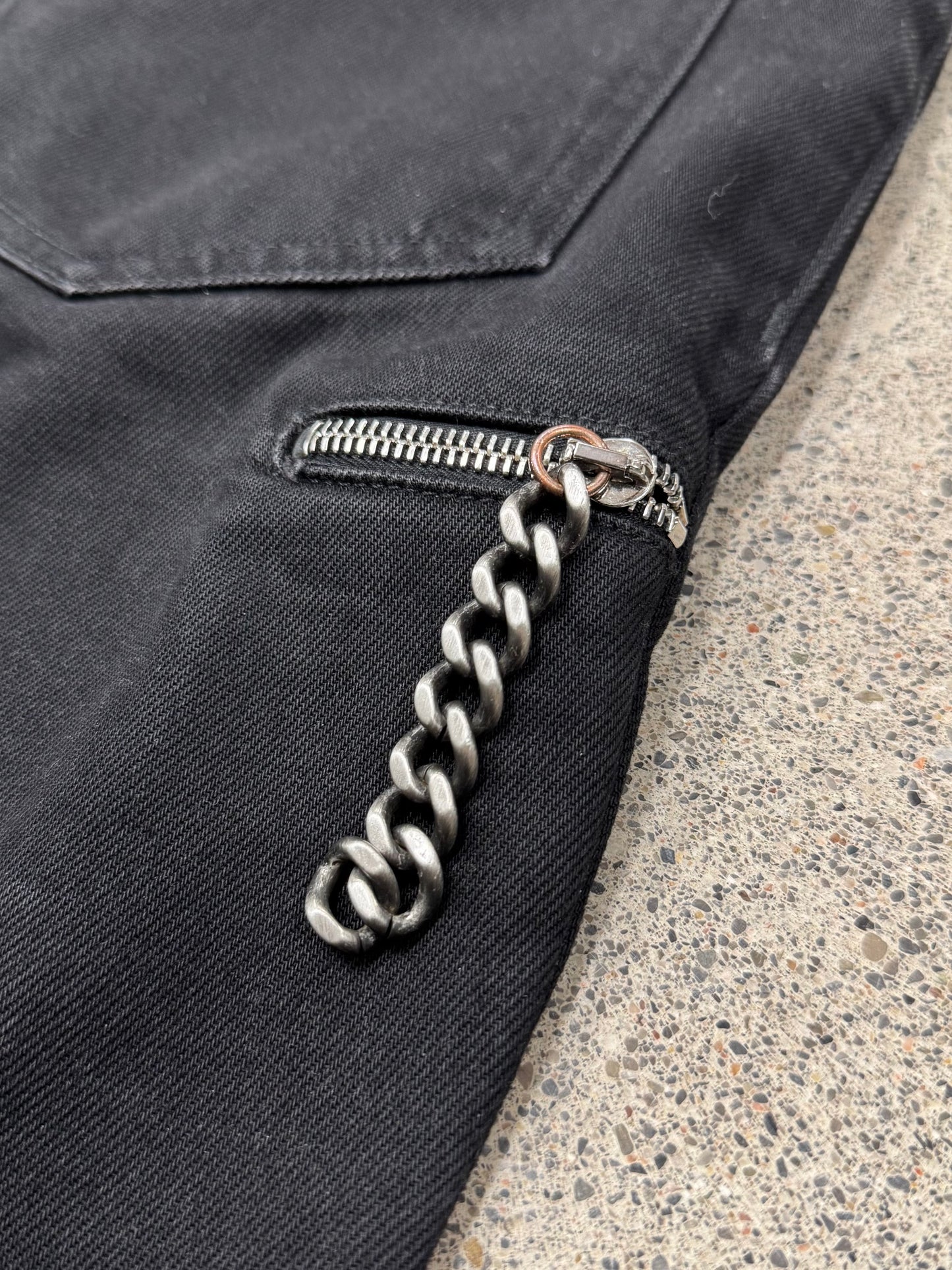 AW2020 Raf Simons ‘Chain’ Raw Hem Denim