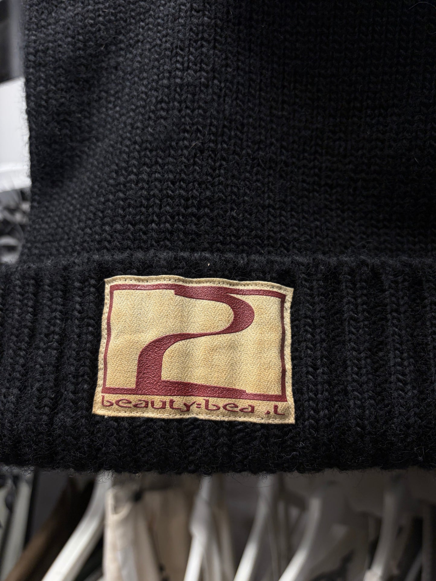 Beauty:Beast ‘Cat Ears’ Ribbed Black Wool Beanie