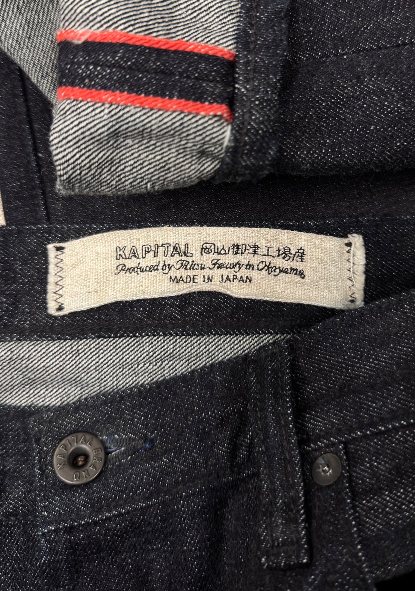 Kapital Raw Blue Straight Leg Selvedge Denim