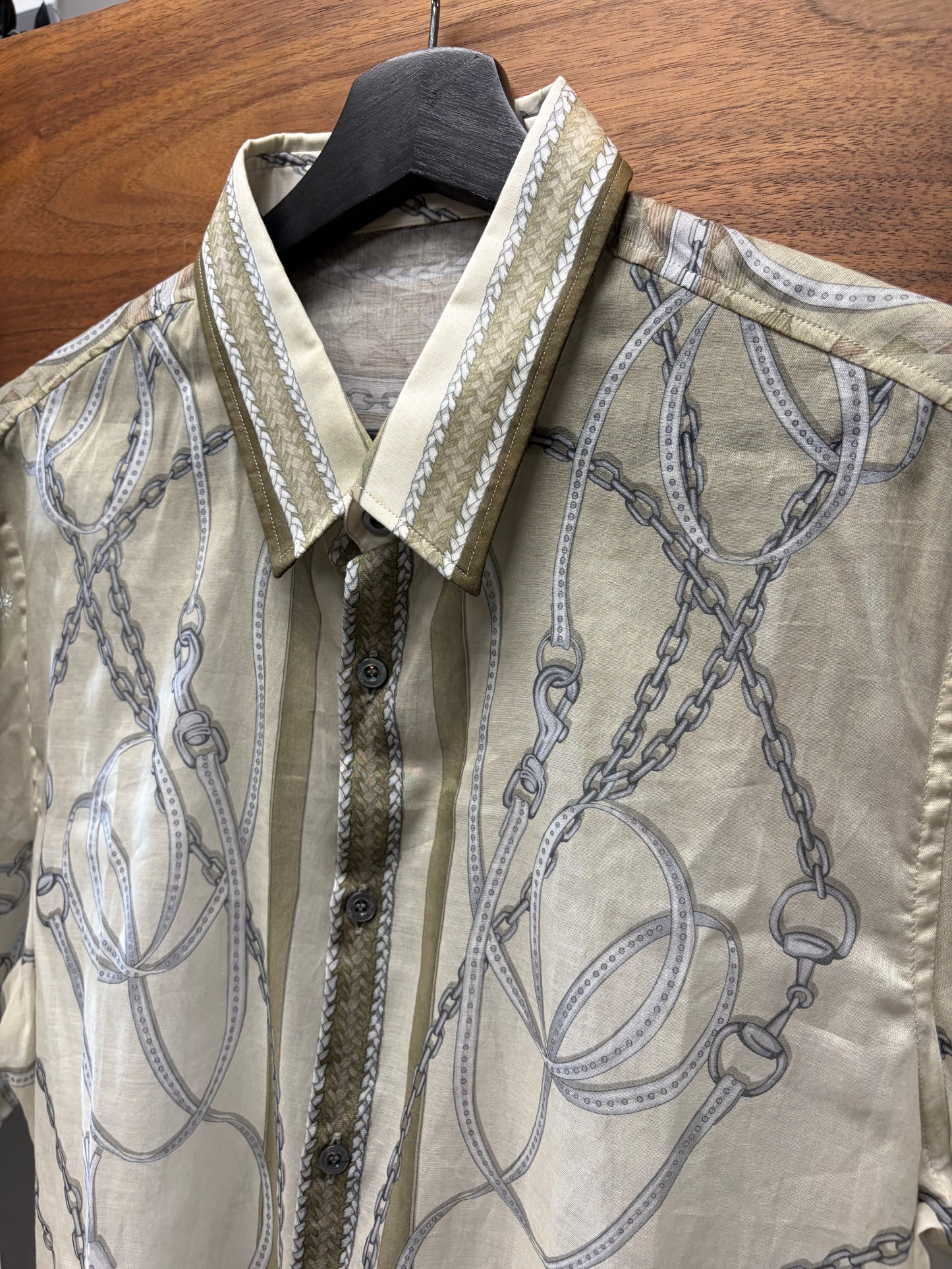 2000s Gucci ‘Horsebit Chain Link’ Button Up Shirt