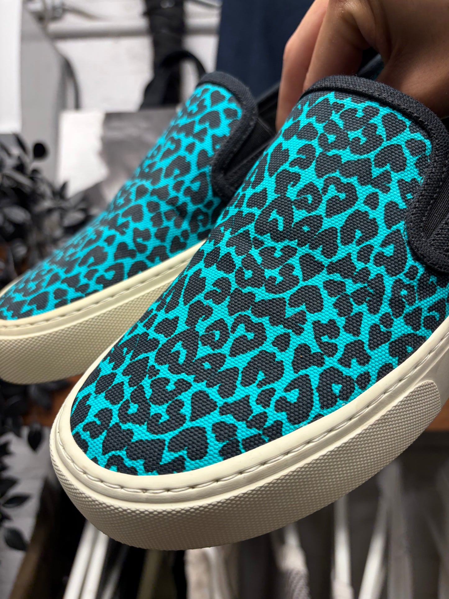 Saint Laurent ‘Babycat’ Leopard Print Slip On Sneakers