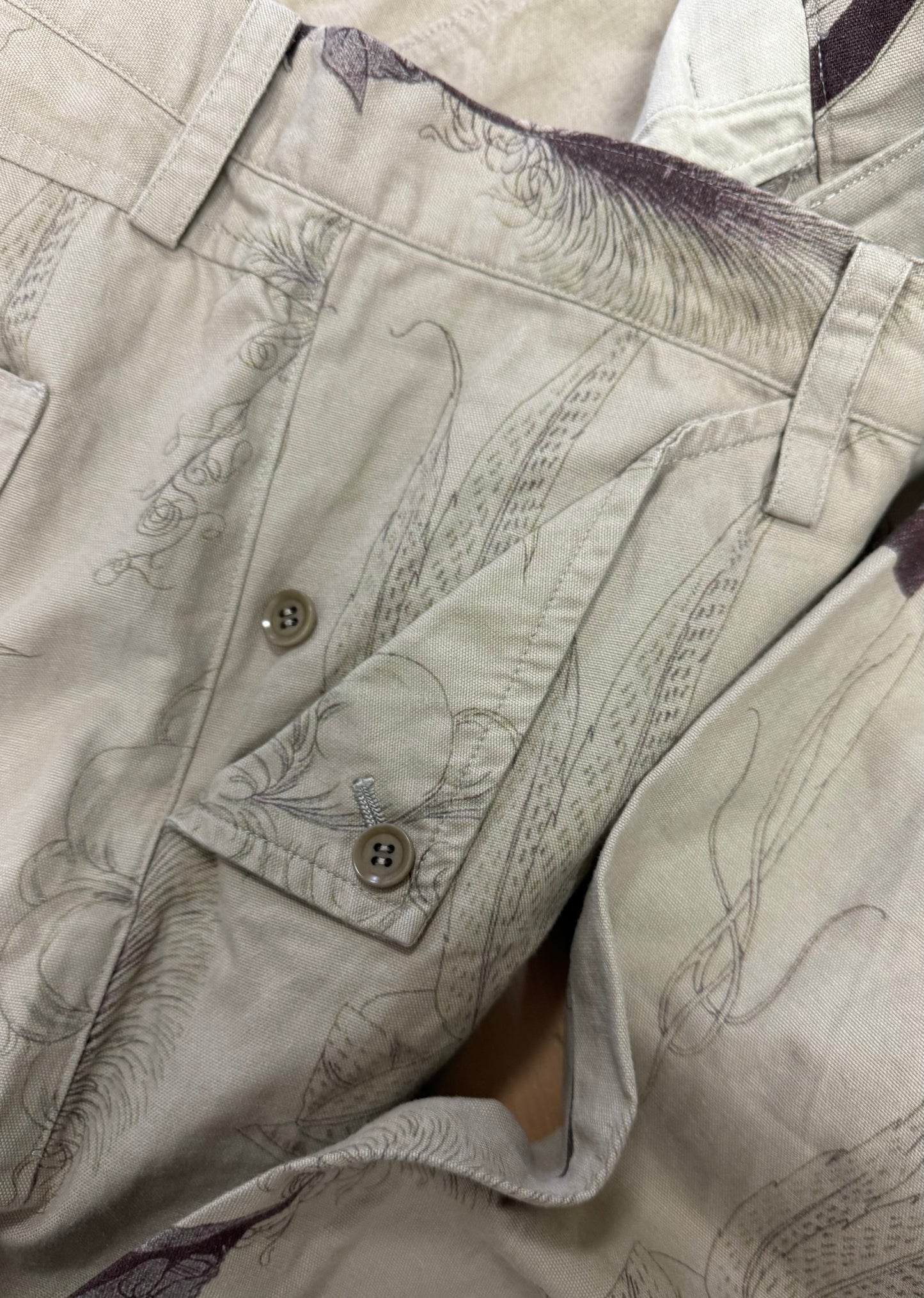 Vintage Y’s by Yohji Yamamoto ‘Hats’ Print Bootcut Pants