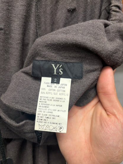 Yohji Yamamoto ‘Y’s’ Brown Drop Crotch Drawstring Shorts