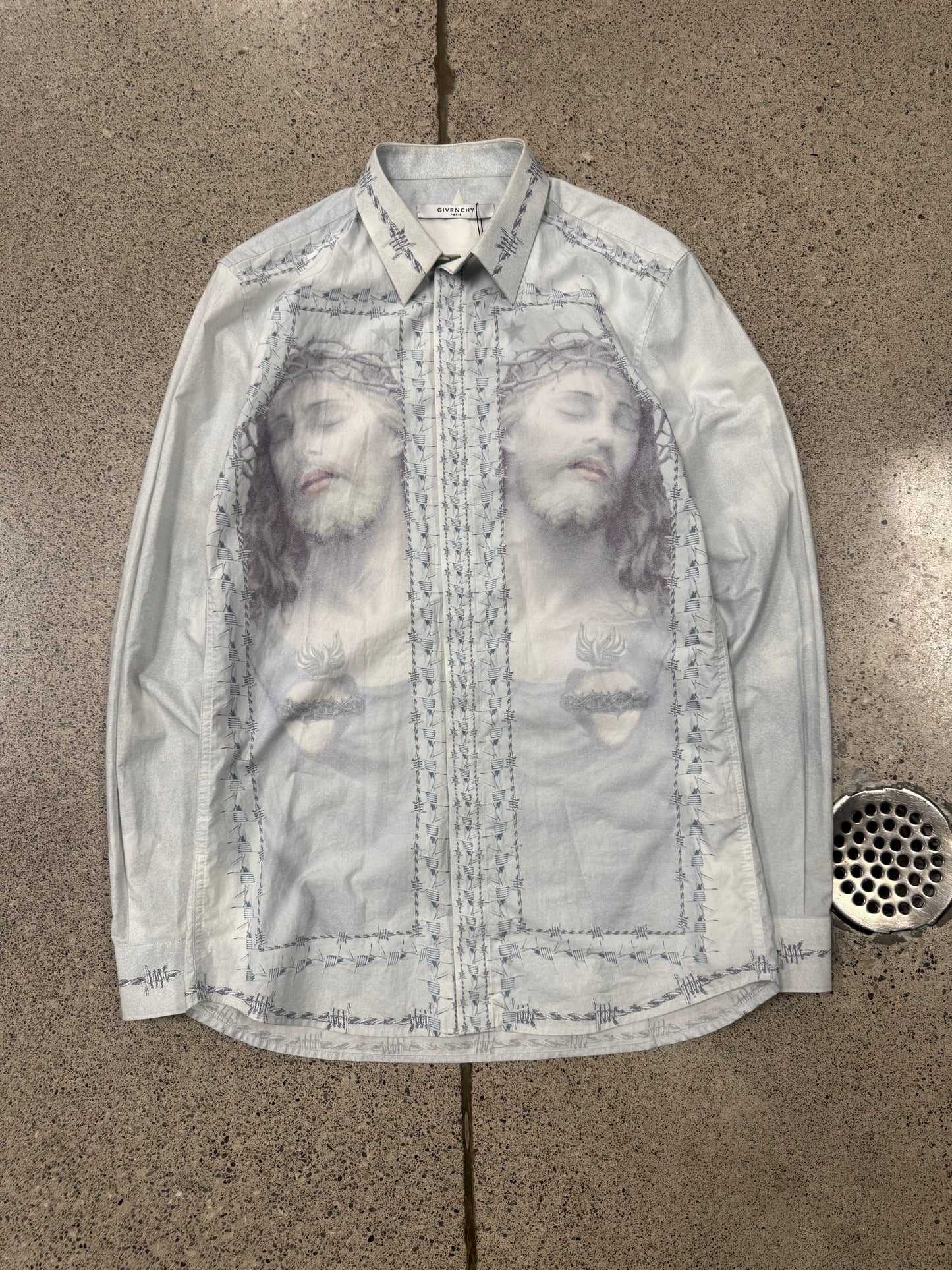 SS2016 Givenchy ‘Jesus in Thorns’ Button Up Shirt