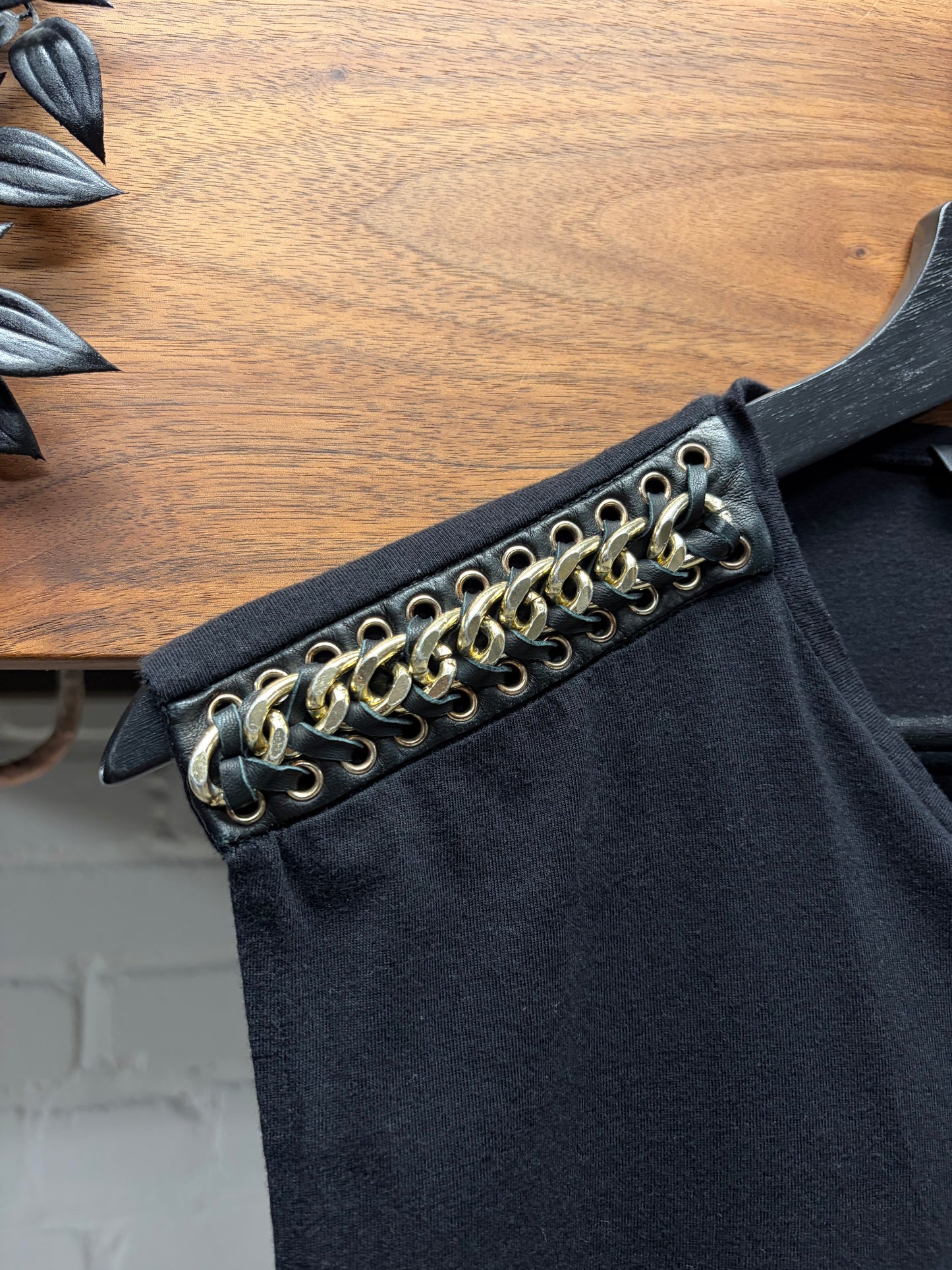 SS2014 Balmain by Olivier Rousteing ‘Chain Link’ Shoulder Detailed Tank Top