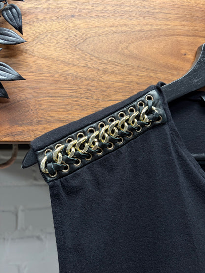SS2014 Balmain by Olivier Rousteing ‘Chain Link’ Shoulder Detailed Tank Top