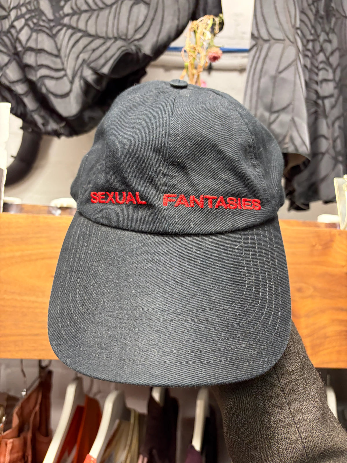 AW2017 Vetements ‘Sexual Fantasies’ Black Strap-Back Baseball Cap