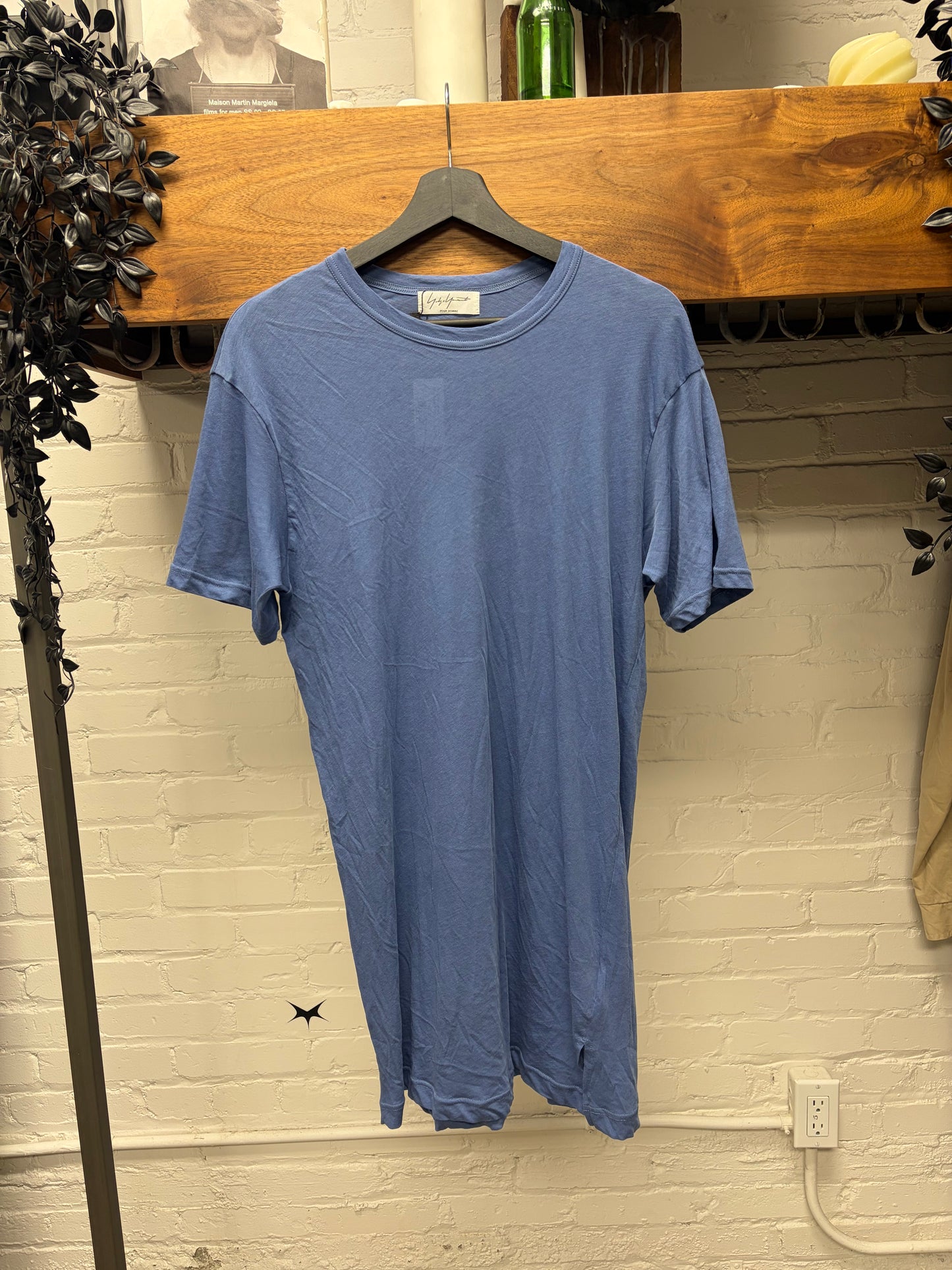 Yohji Yamamoto ‘Pour Homme’ Blue Short Sleeve Cotton T-Shirt