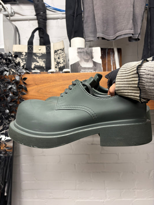 Balenciaga ‘Steroid’ Military Green Oversized Derbys