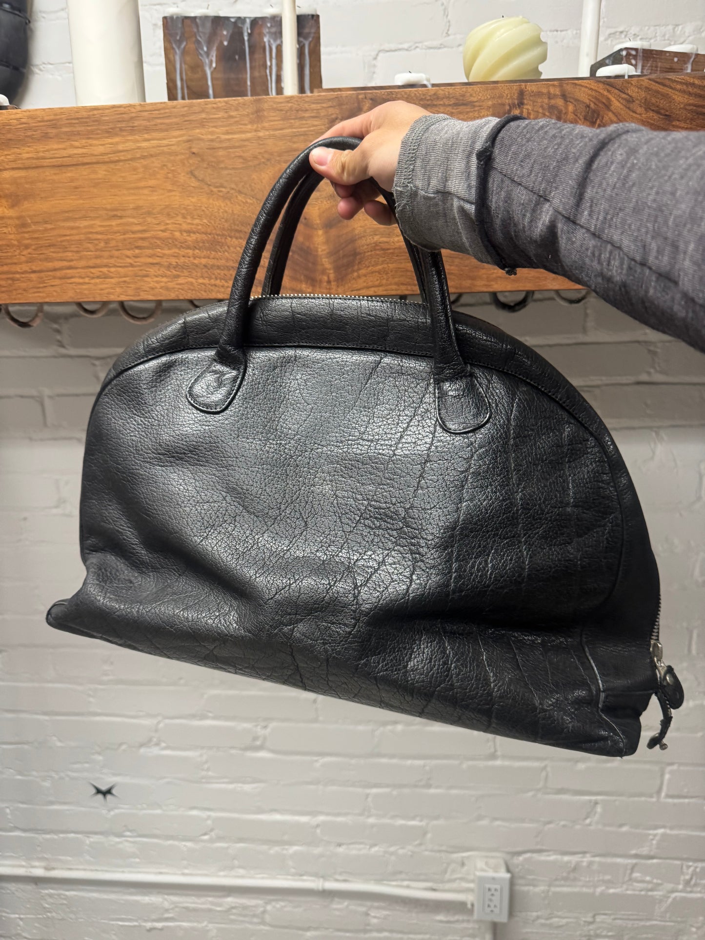 Vintage Yohji Yamamoto ‘Y’s’ Black Calfskin Leather Shoulder Bag