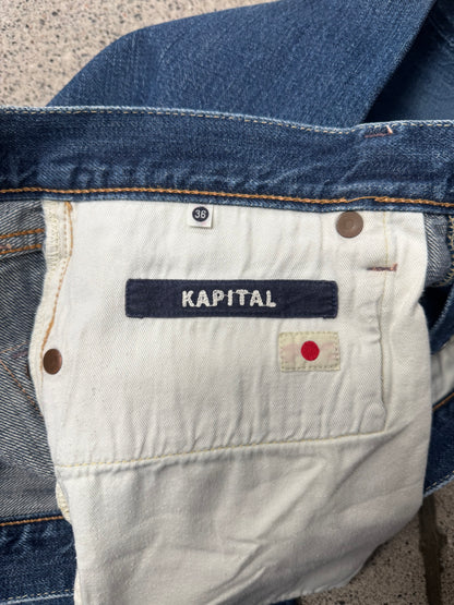 Kapital Straight Leg Washed Blue Denim