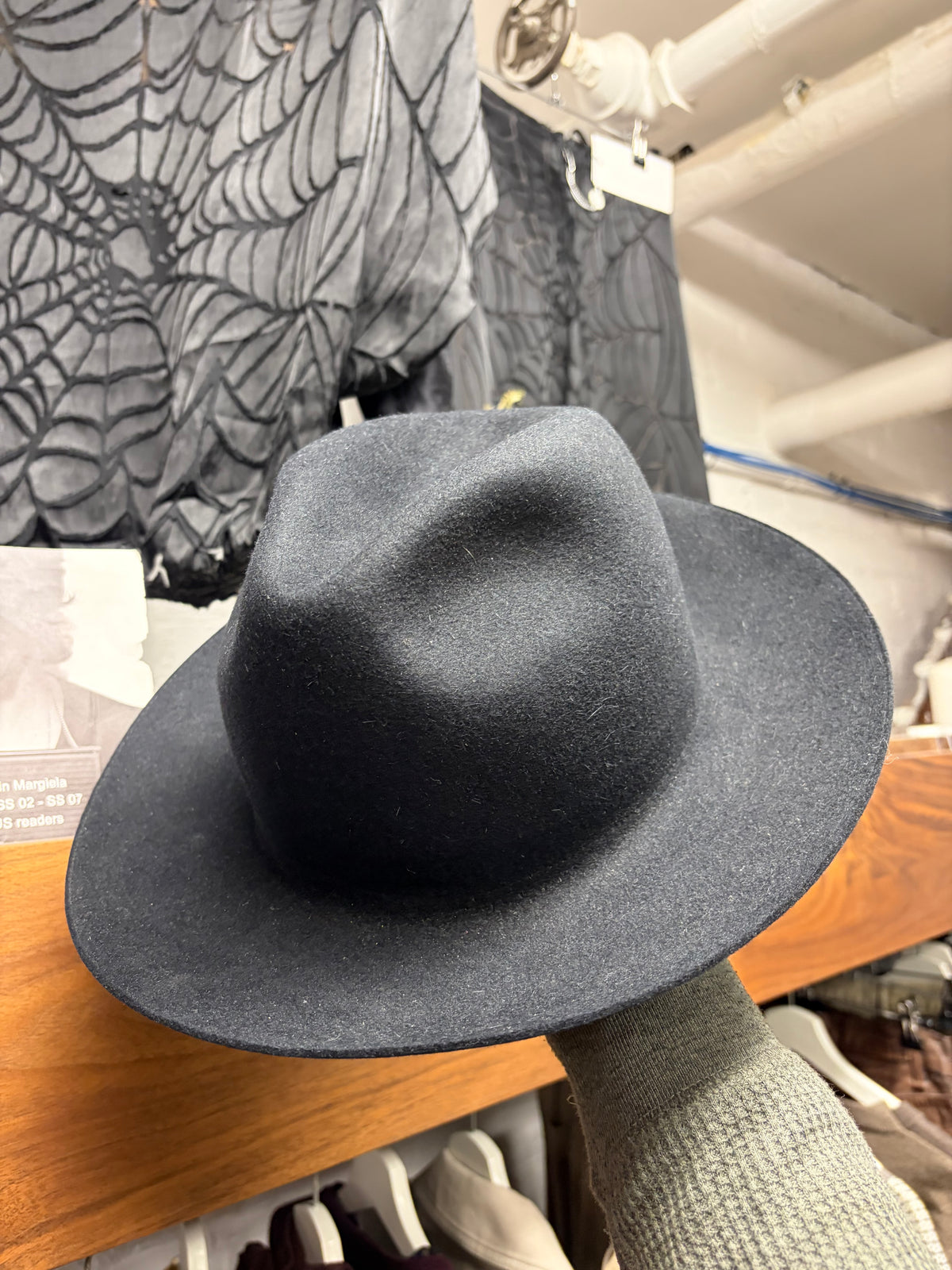 SS2012 Dior Homme ‘LessAndMore’ Rabbit Hair Black Wide Brim Hat