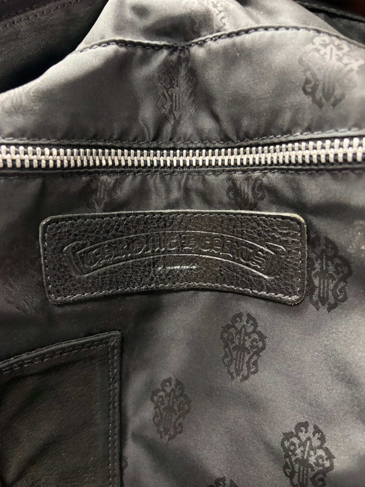 Chrome Hearts Woven Pony Hair ‘Slouchy Mo’ Massive Dagger Black Handbag