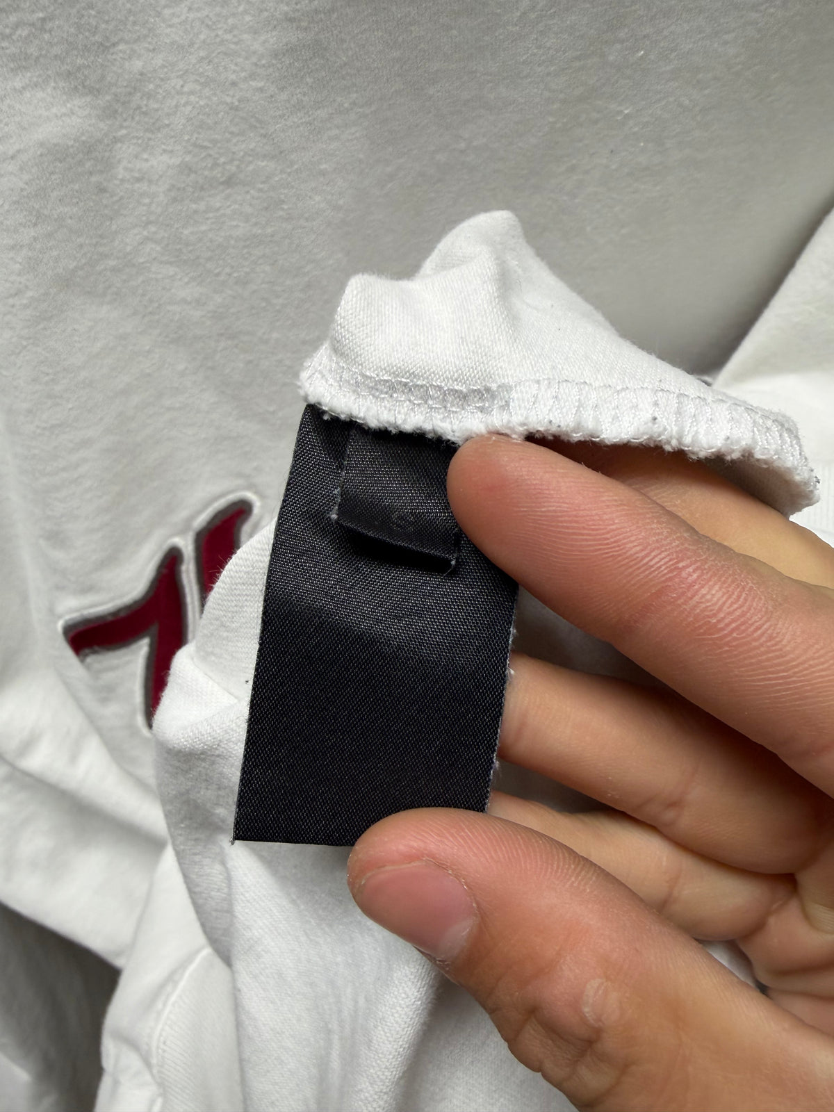 SS2018 Vetements ‘Baseball Logo’ Embroidered White/Red Sweatshirt