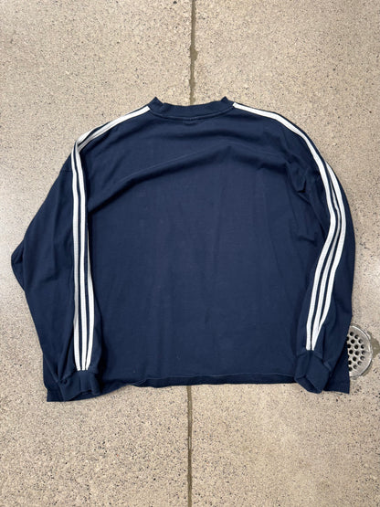 Balenciaga x Adidas ‘3 Stripe’ Distressed Long Sleeve Shirt