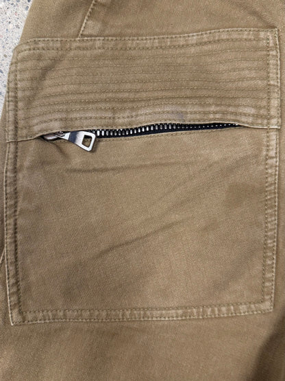 Balmain Brown Zip Cargo Pocket Denim