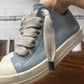 Rick Owens Mainline ‘Jumbo Lace’ Blue Leather Ramones