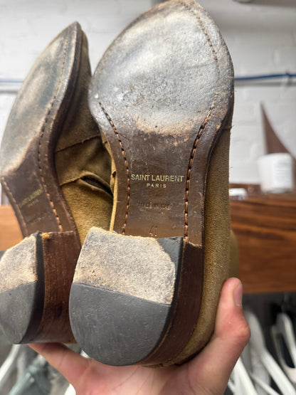 Saint Laurent Brown Suede ‘Wyatt’ Boots